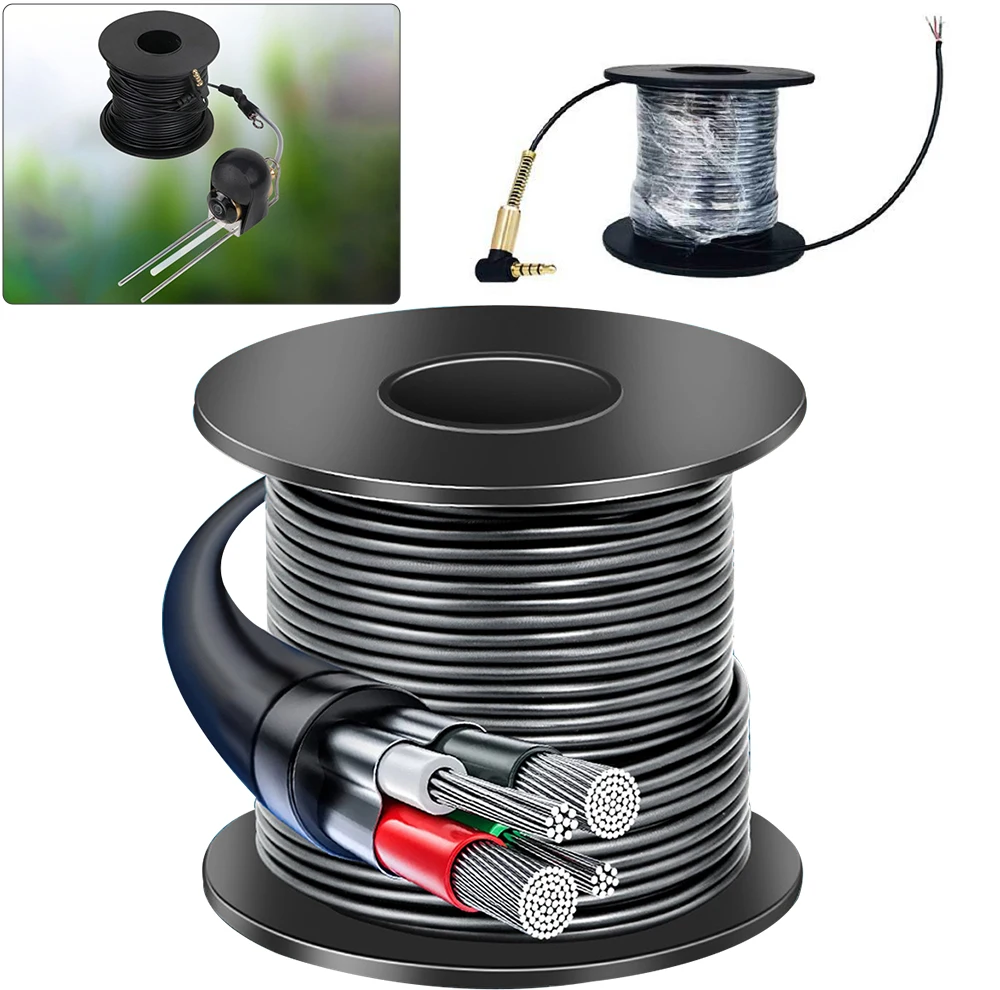 Кабель для рыболовной камеры 15/20/30/50 м, кабель для камеры, линия передачи данных для подводной рыбалки, кабель для камеры, аксессуары для рыбалки