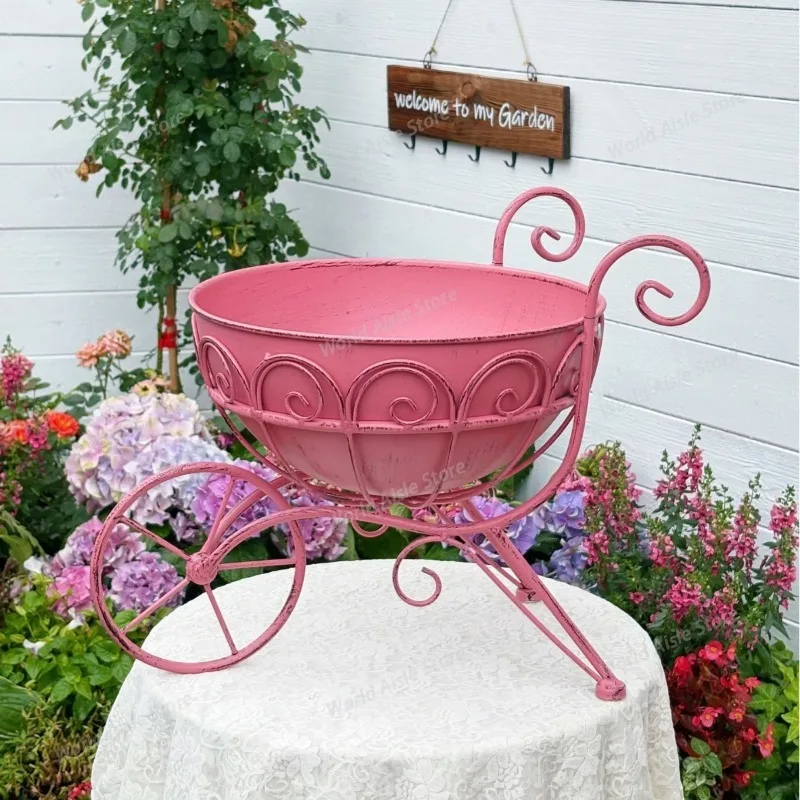 Indoor Creative Flower Pots, Do Old Iron Cachepot for Flowers, Courtyard, Balconies, Bonsai, Versatile Scenes, Gardening Decor