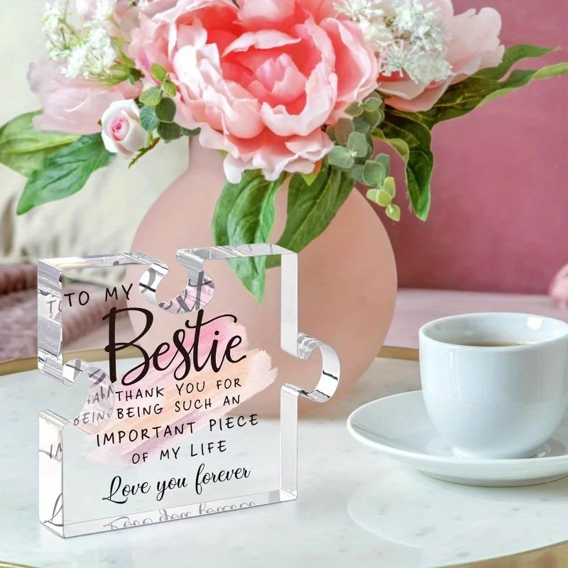 لغز Bestie Friendship - مجموعة هدايا أكريليك سميكة 0.6 بوصة لأخوات الروح