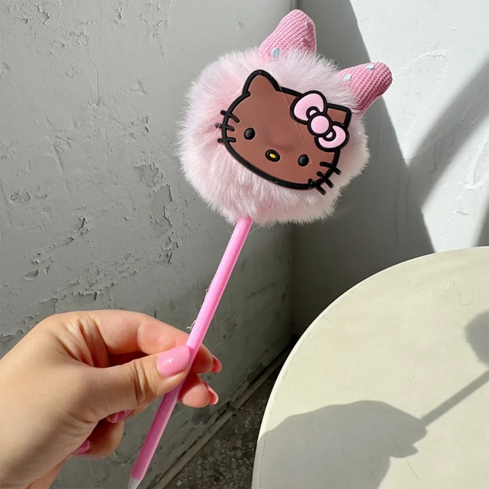 Hello Kitty Ballpoint Pen Love Hairball Tanning Cat Gel Pens Kawaii Schoolgirl Study Stationery Bow Decoration Small Gift