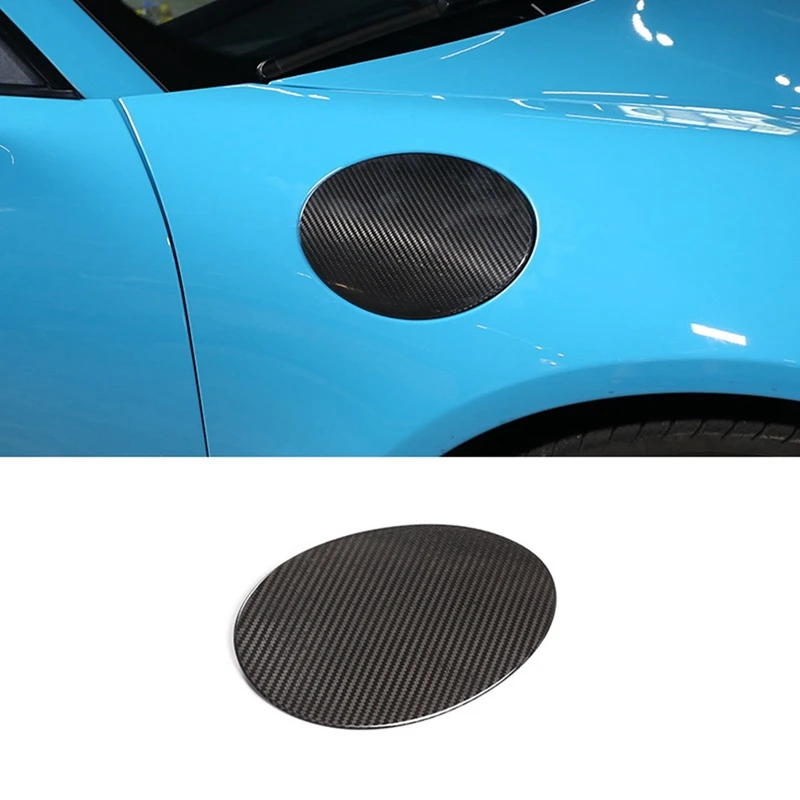 

For Porsche 718 2016-2019 911 2012-2018 Dry Carbon Fiber Car Fuel Tank Cap Decorative Cover Exterior Accessories