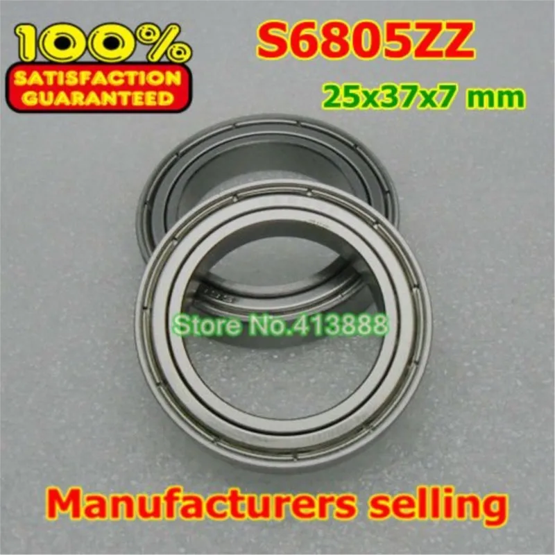 

NBZH bearing(1pcs) SUS440C Environmental Corrosion Resistant Stainless Steel Deep Groove Ball Bearings S6805ZZ 25*37*7 Mm