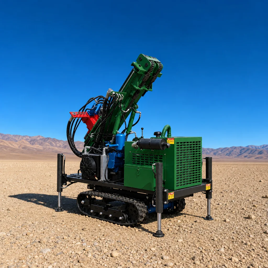 Customized Water Well Drilling Rig 200m Deep Diesel Driven Hydraulic Quick Drilling Crawler Mounted Compact for Vegetable Farm