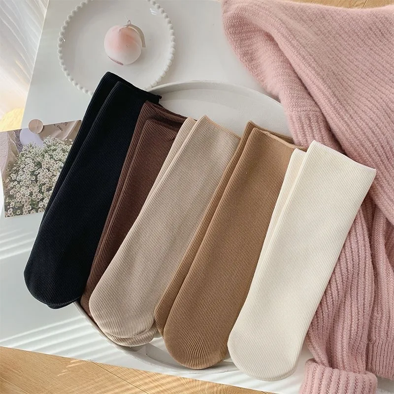 5足組 秋冬用ソックス ふわふわ 厚手 暖かい 寝間着 フロアソックス レディース 無地 スノーソックス