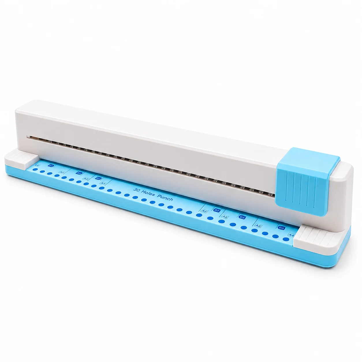 30-Hole Loose Leaf Paper Punch with Adjustable Guide for A4 B5 A5 B6 A6 B7 A7 Paper, Planners, Notebooks, Office and School