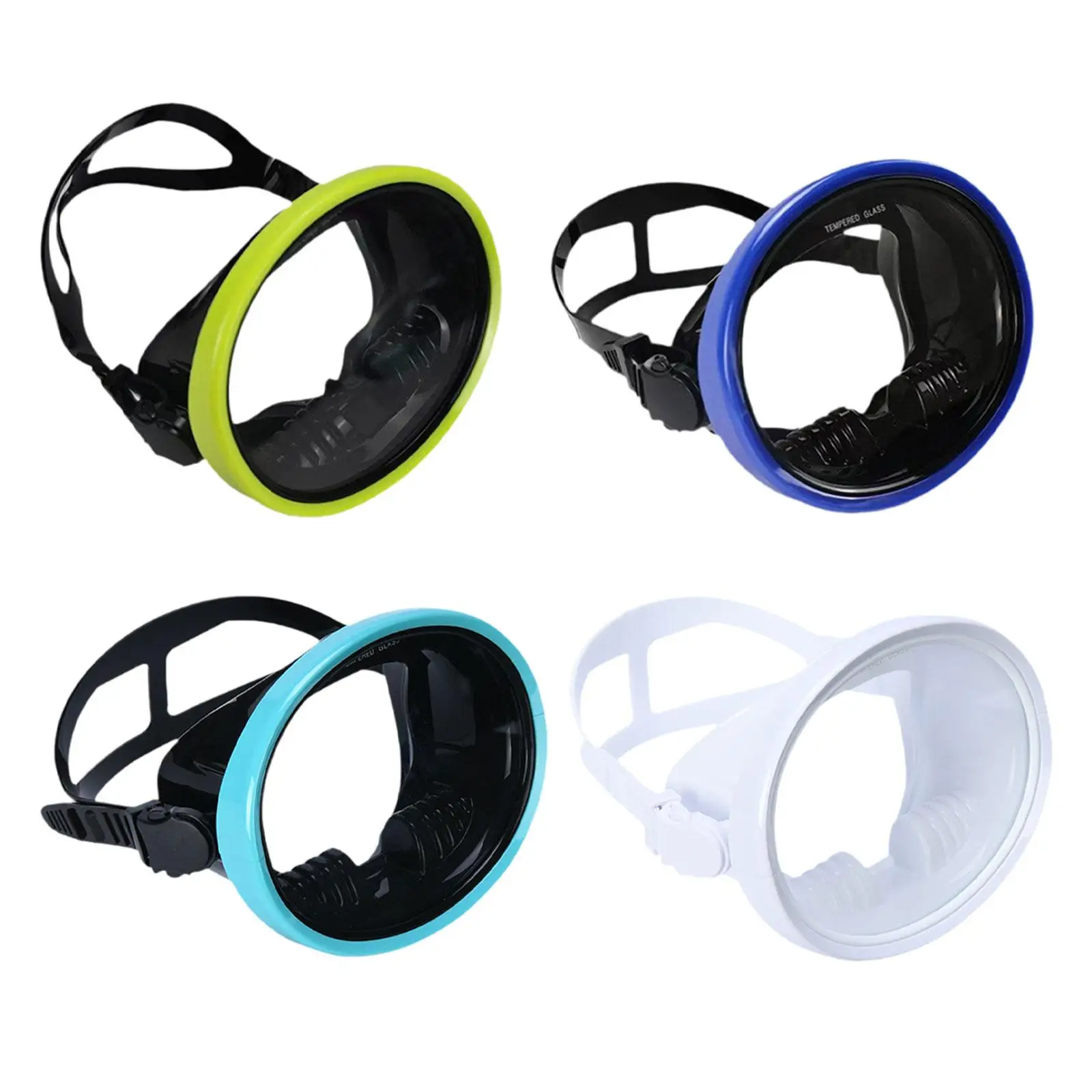 Single Lens Diving Mask Universal Tempered Glass Lens Swim Mask Clear Vision for Freediving Spearfishing Scuba Diving Underwater