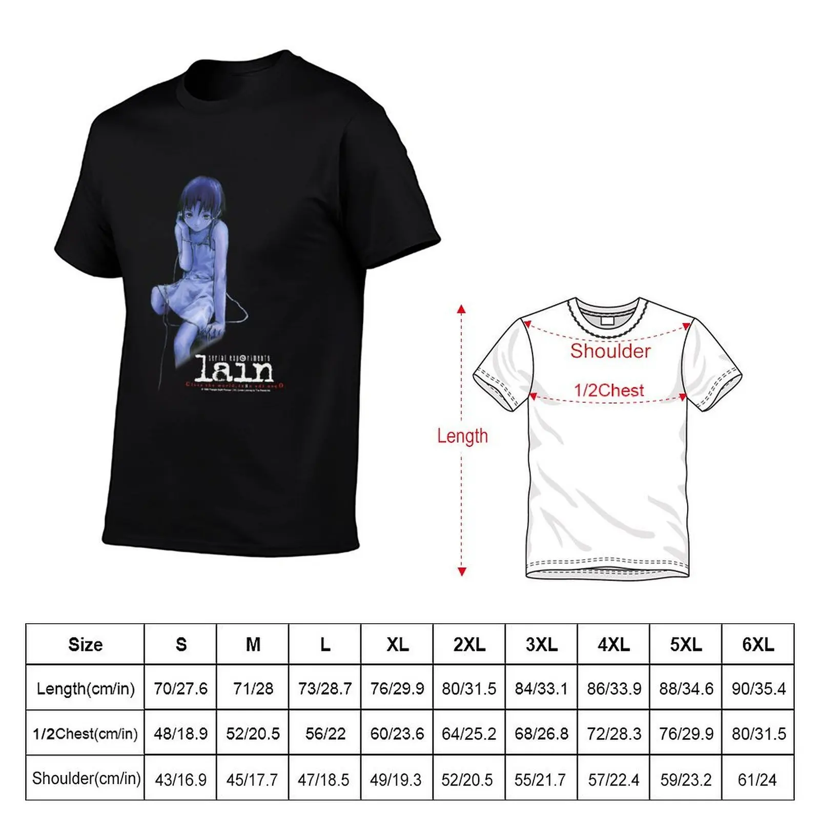 Serial Experiments Lain 12 T-Shirt summer top hippie clothes mens t shirt