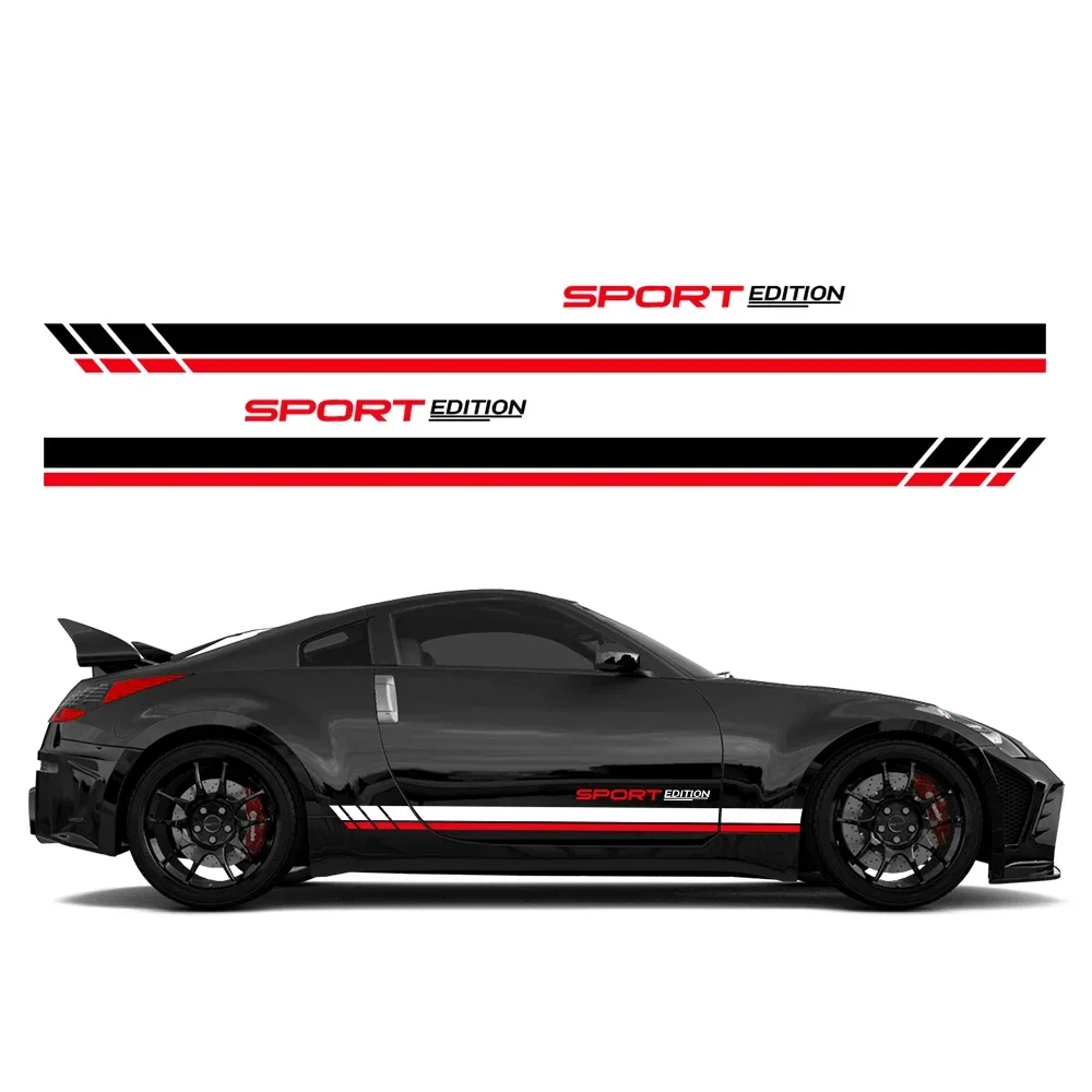 

Наклейка на боковую часть автомобиля, спортивные наклейки для гоночных автомобилей, водонепроницаемые наклейки DIY, декоративные полосы для Nissan Z-Cars 350Z 370Z Fairlady Z33 Z34