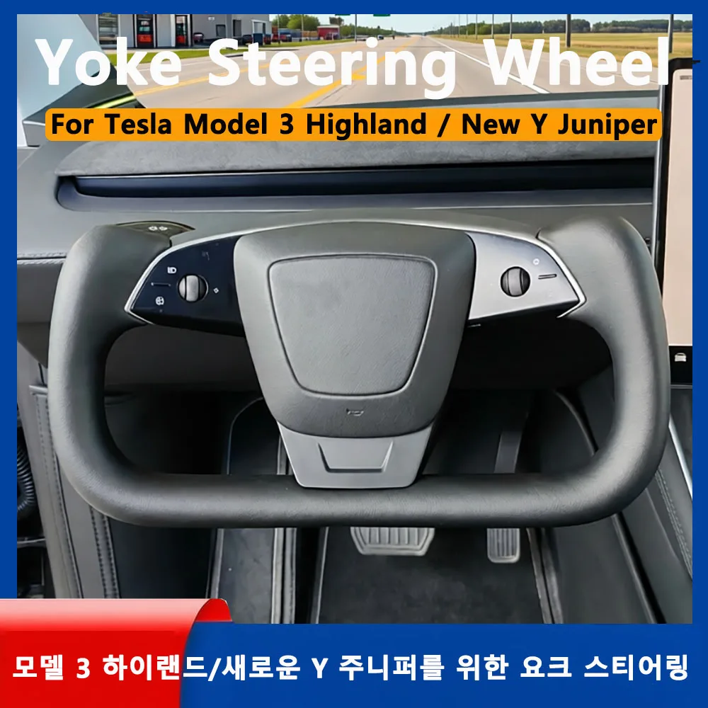 

Новый руль-штурвал Gen2 359 мм для Tesla Model Y Juniper с подогревом, в стиле Model X, для Tesla Model 3 Highland