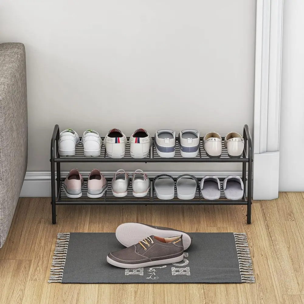 

1pc 2-layer Assembled Shoe Rack, Modern And Simple Dust-proof Storage Shelf Suitable For Home, Bedroom, Dormitory, Etc