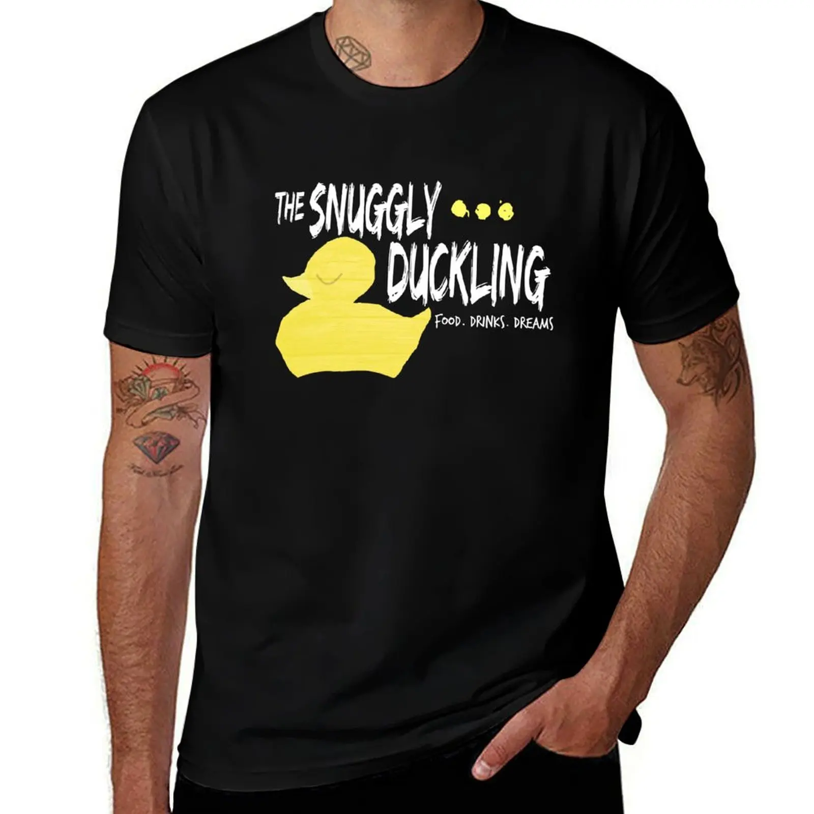 The Snuggly Duckling - WHITE T-Shirt Casual Lightweight Short Sleeve Top T-Shirt