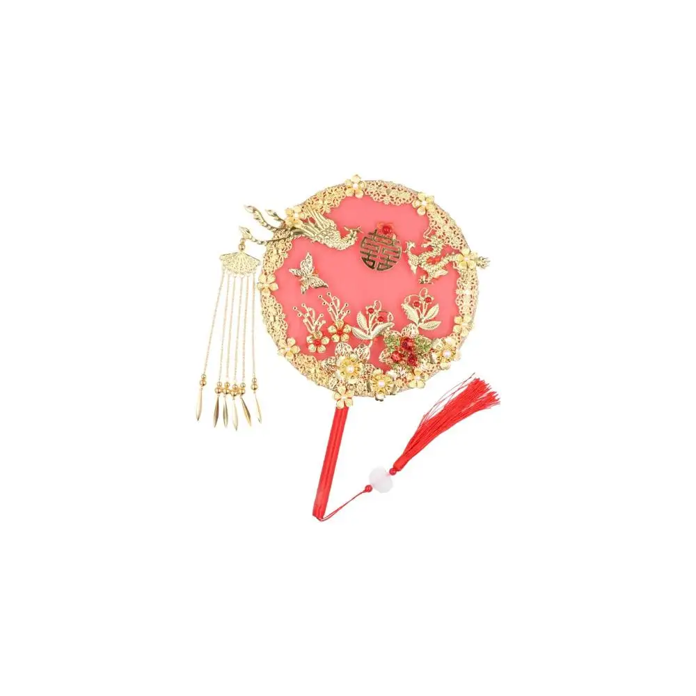 Product Bride Xiuhe Ancient Style Manual Festive Fan Wedding Ceremony Hand Holding Fan Xiuhe Clothes Fan Tuan Fan Round Fan