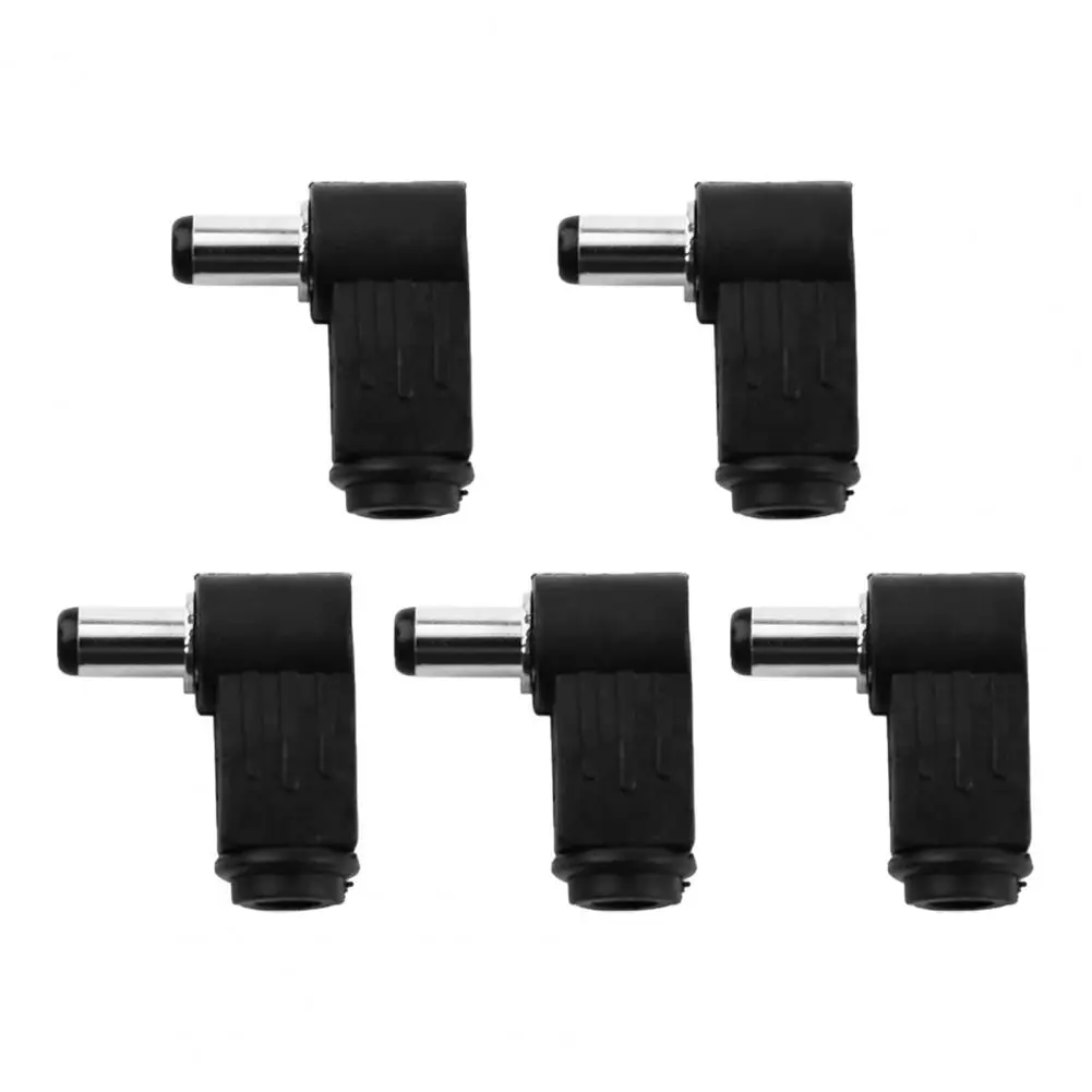 Laptop Power Adapter Power Adapter Set 5pcs Dc Power Adapter Coupler 90 Degree Angle 5.5mm X 2.5mm Male to 5.5mm X for Laptop