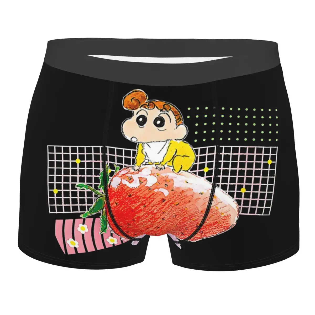 Personalizado Cool C-Crayones Shin-chanes Manga Boxers pantalones cortos bragas calzoncillos de hombre cómodos calzoncillos de fresa ropa interior