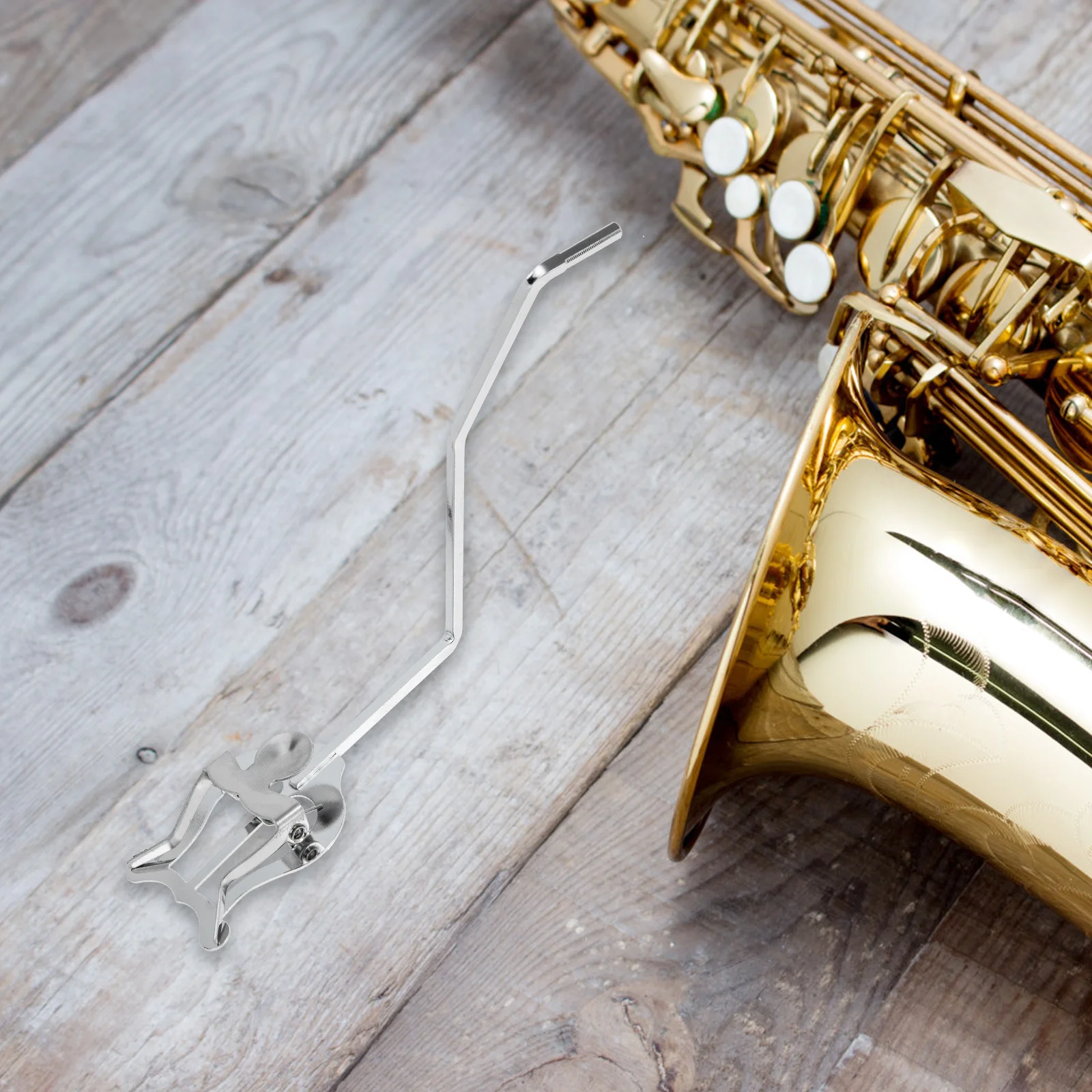 

Lightweight Portable Alto Saxophone Music Score Clip Stable Clamp-on Lyre Metal Plated Music Sheet Holder Accessories