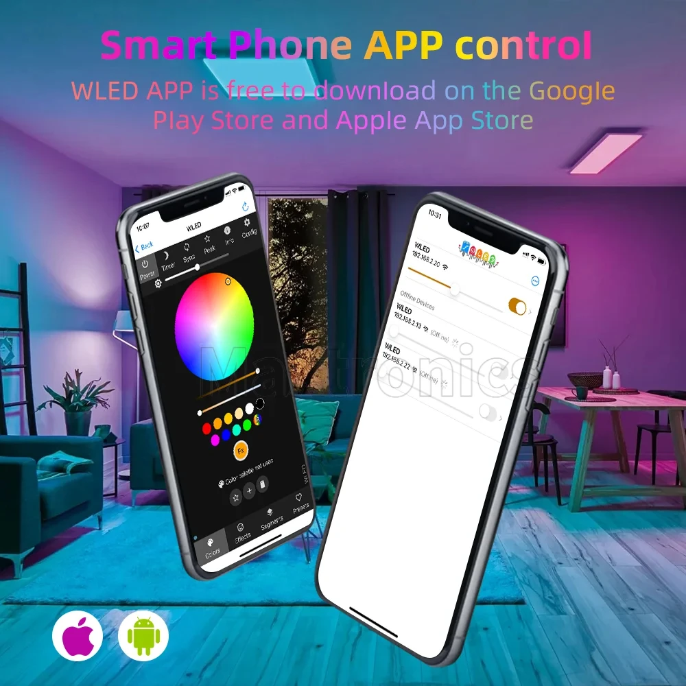 HOT ESP32 WLED USB-Type-C Addressable LED Strip Controller  DIY WS2811 WS2812 WS2812B WS2814 DC5-24V 16A Max ～0.5W Standby