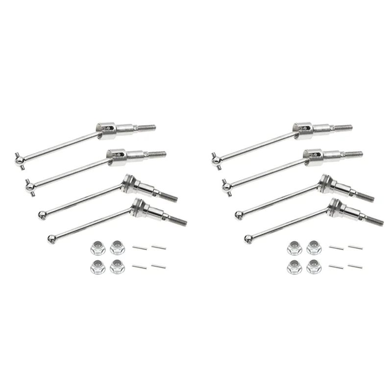 BEDW-2Set Metal Front And Rear Drive Shaft CVD For HBX 16889 16889A 16890 16890A SG1601 SG1602 1/16 RC Car Upgrade Parts