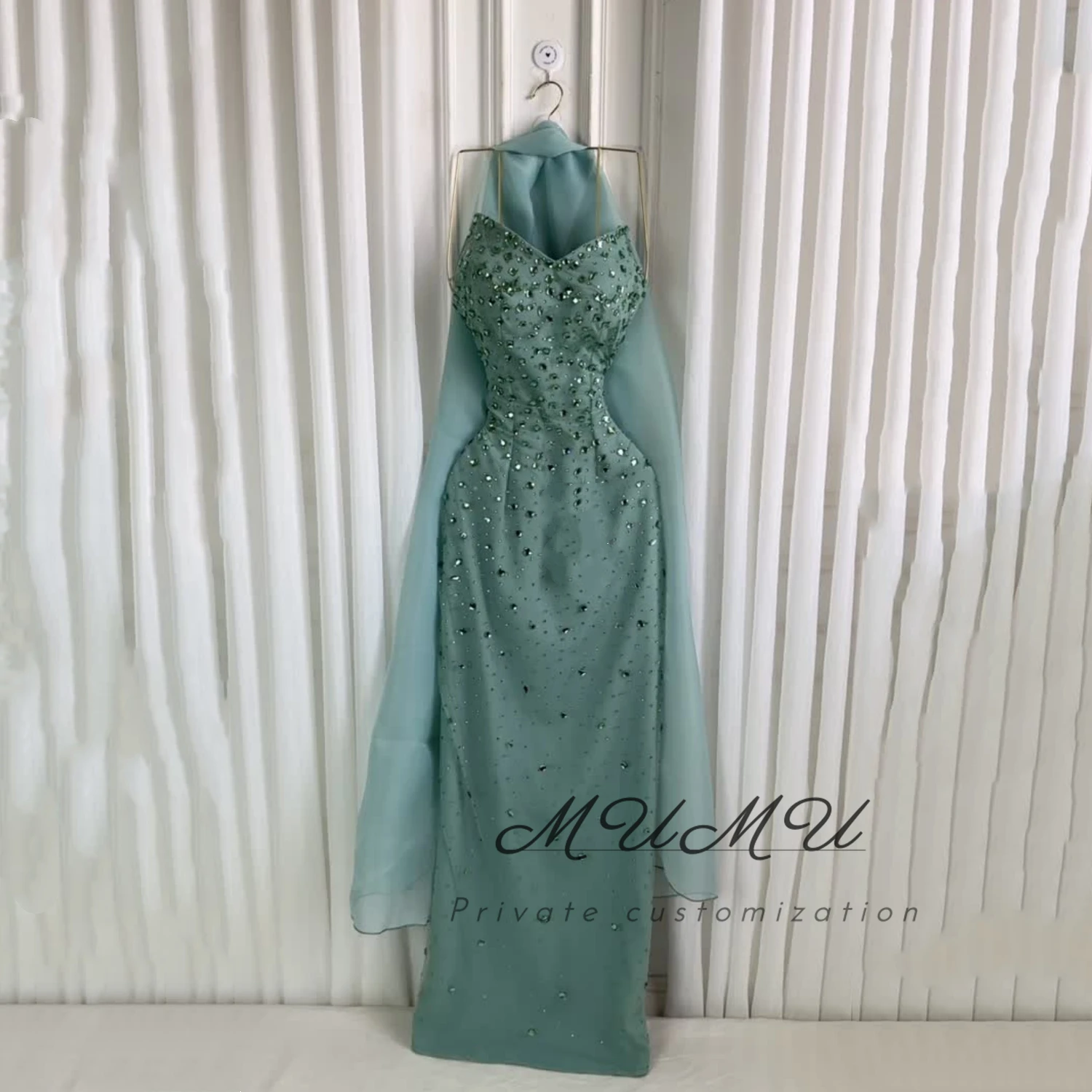 

MuMu Customized Prom Dress Luxurious Women's Evening Dresses Платье Вечернее Elegant Party Dresses Green dresses Birthday Dress