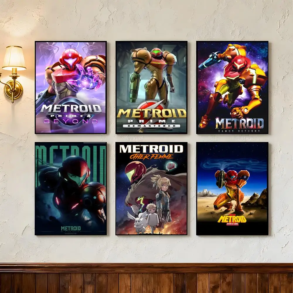 Game Metroid Prime Poster Wall Art Poster Prints Home Wall Decor Gift for Living Room, Bedroom Bar & Parlor