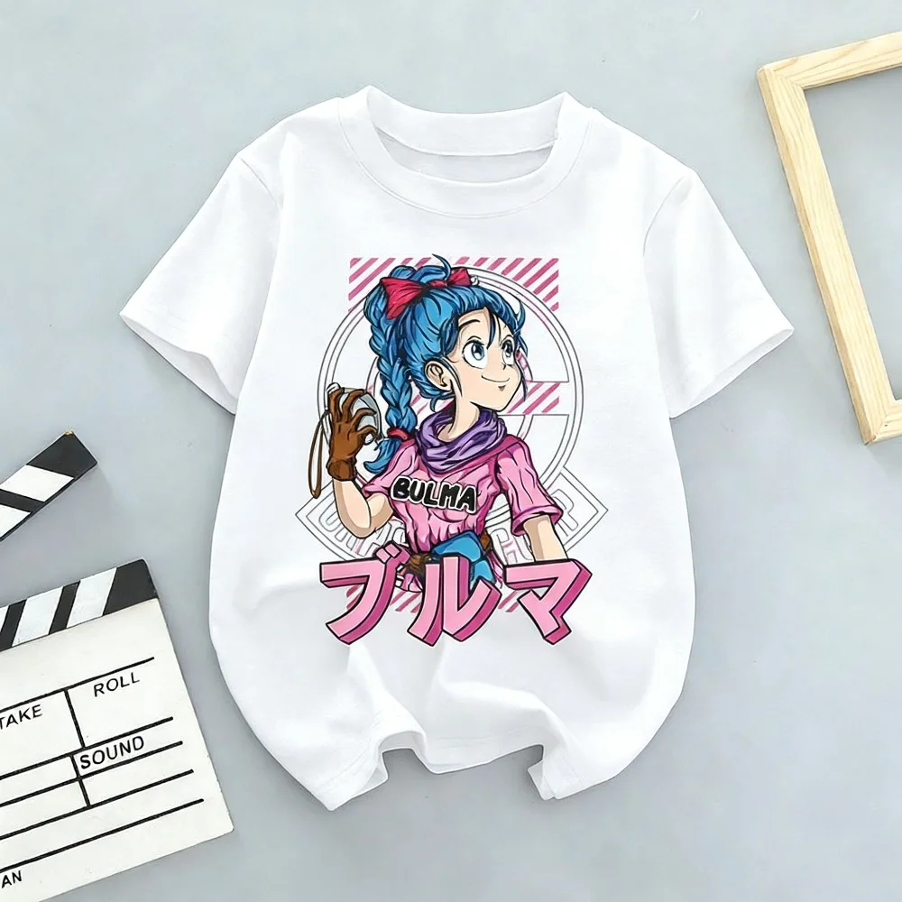 Dragon Ball Anime Bulma Bedrucktes T-Shirt Herren- und Damen-T-Shirt Eltern-Kind-Kleidung Jungen- und Mädchen-T-Shirt 2026 Harajuku Tops