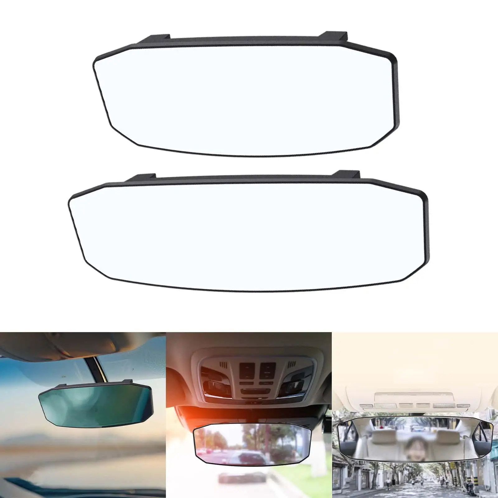 Car Rearview Mirror Accessory ABS Glass Panoramic Curve for Wide Viewing Range in Suv Accessories and Vehicles