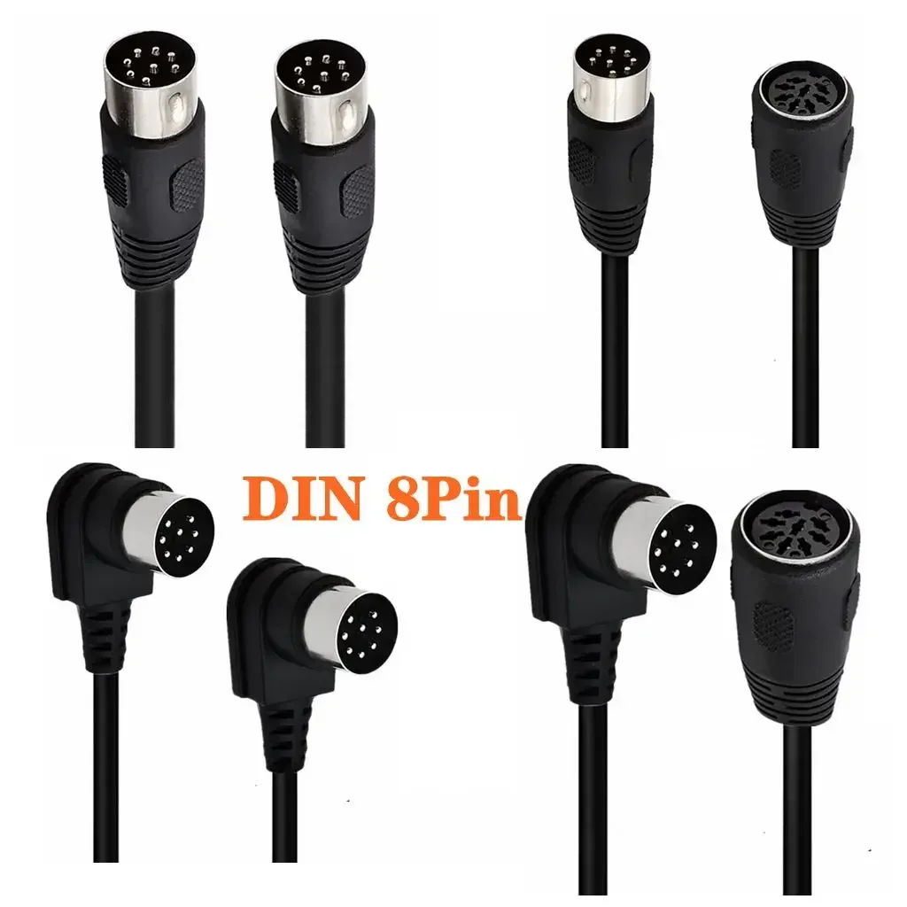 90 Degree Angle Large 8 Pin Din Male To Male Female Speaker Audio Cable Wire for Bang Olufsen B&O PowerLink BeoLab Power MK2