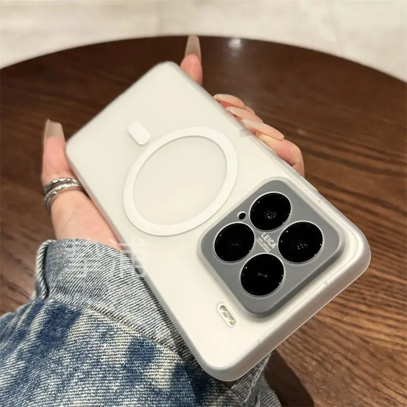 حافظة لهاتف Xiaomi MI 15T Pro جديدة من السيليكون المغناطيسي المتجمد غطاء ناعم مضاد للسقوط لهاتف Xiaomi 15T مقاوم للصدمات Funda