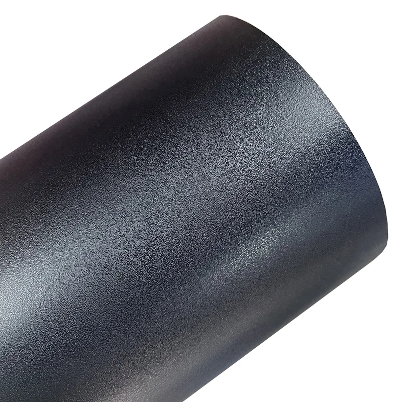 Premium Matte Frosted Black Vinyl Wrap Film Rolle mit Air Release DIY Selbstklebende Aufkleber Aufkleber Motorrad Auto Wrapping Folie