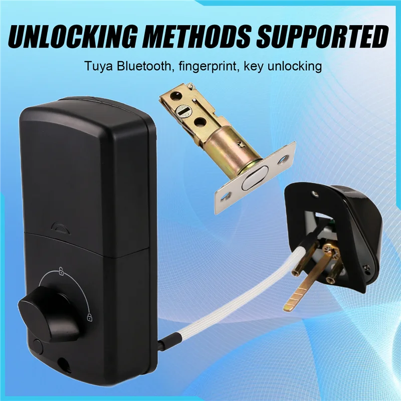 AB46-Electronic Door Lock For Tuya Intelligent Lock Keyless Entry Digital Door Lock Smart Deadbolt With Fingerprint