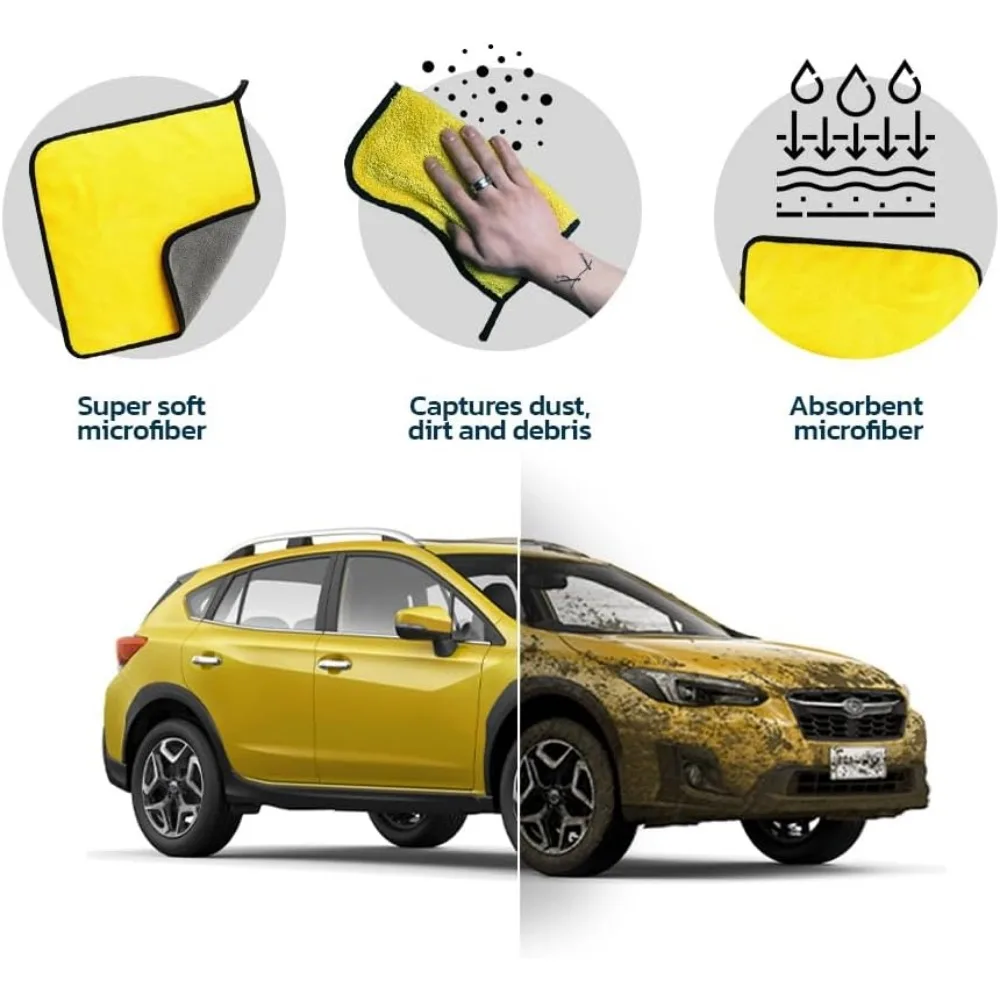 Ultrasoft Thick and Quick Drying Car Microfiber Cleaning Towel 12