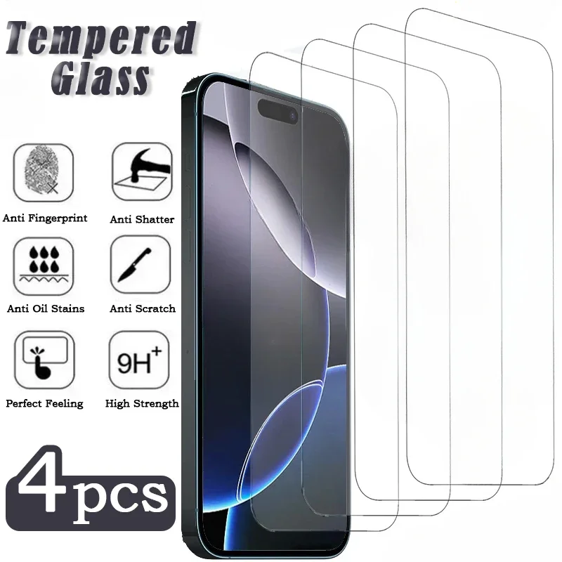 4Pcs Hd Tempered Gl…
