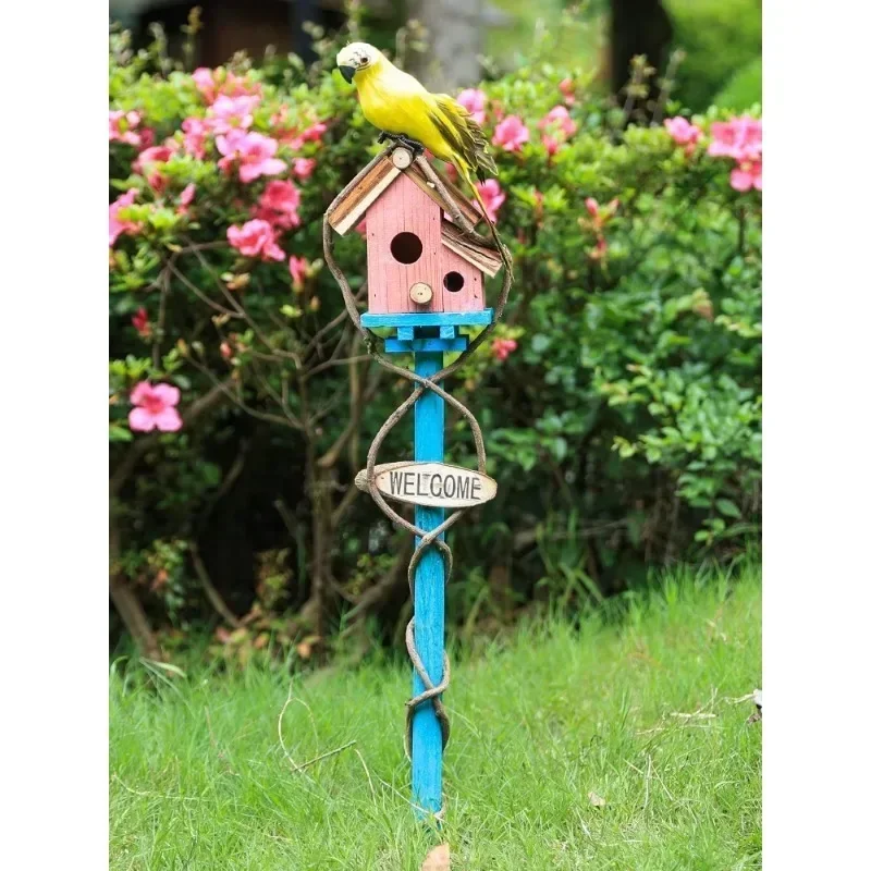 

Cheap Garden Outdoor Decorative Floor Insert Welcome Sign Lawn Balcony Landscaping Ornament Cartoon Wind Micro Landscap