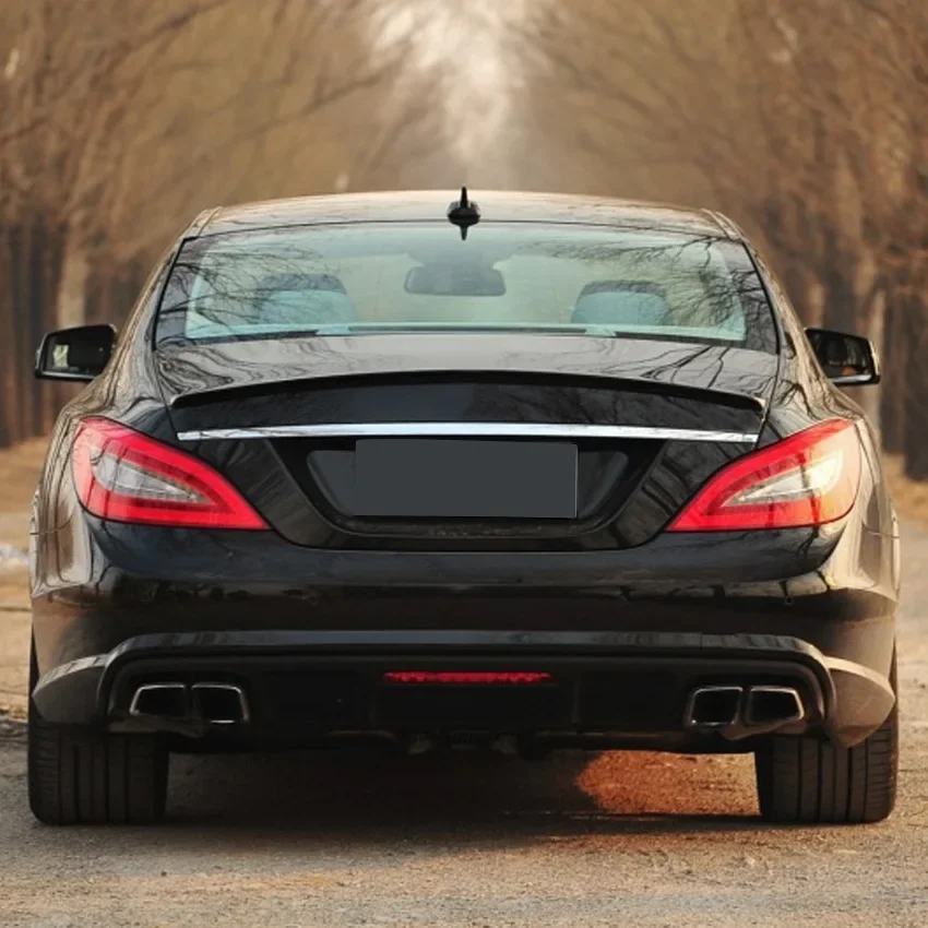 For Mercedes Benz CLS Class W218 C218 CLS 220 250 350 400 500 63 Car Rear Trunk Spoiler Wing Tail Body Kits  2011-2017 view 4