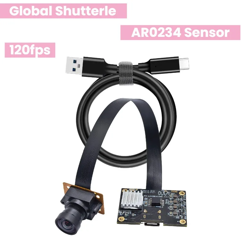 HD USB3.0 Global Shutter Camera with AR0234 Sensor, 120FPS Machine Vision/Industrial Camera