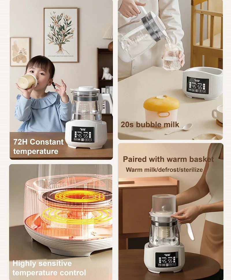 1.3L Baby Constant Temperature Milk Kettle 72h Hot Water Intelligent Electric kettle Multi-function Warm Milk Kettle 220V