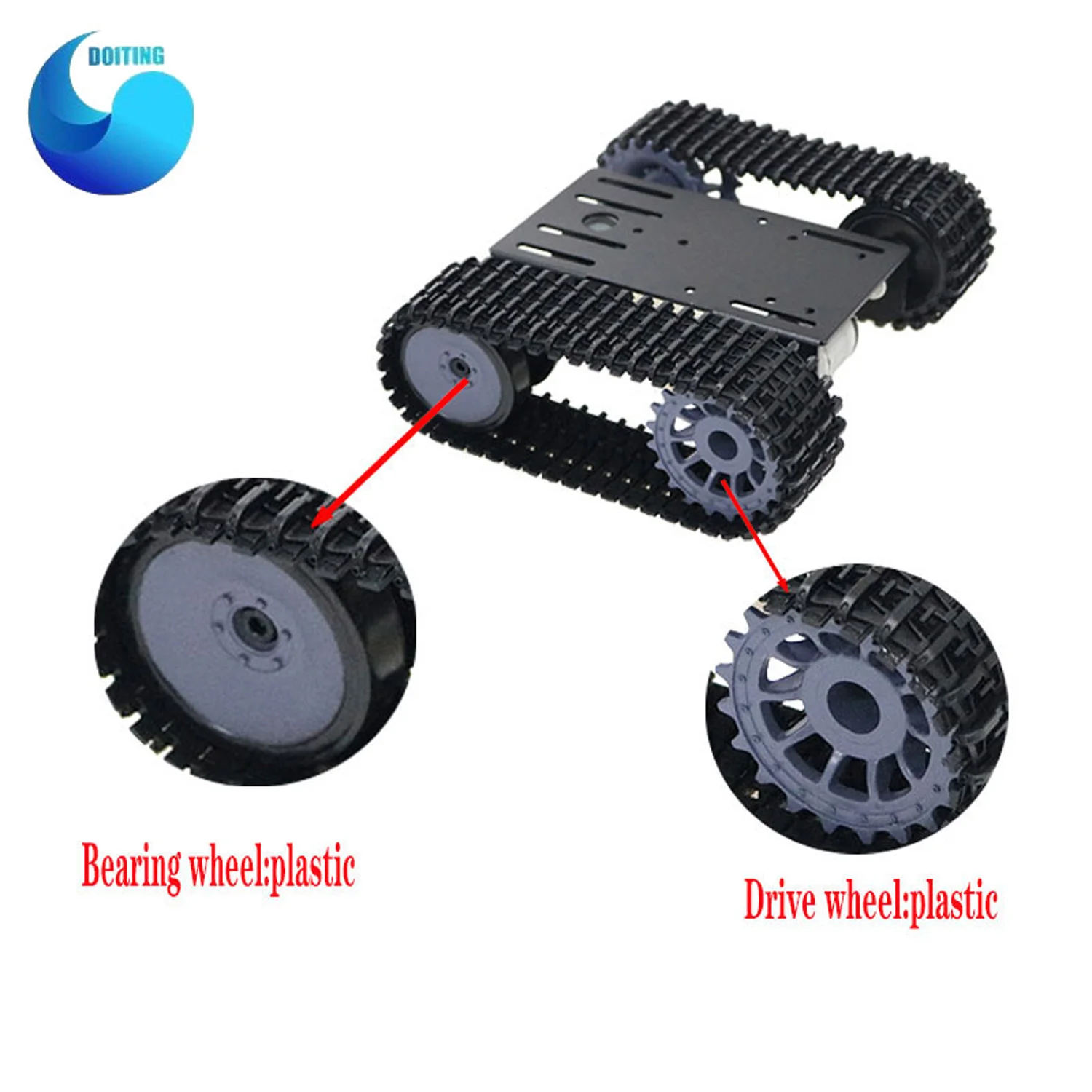 Chasis de tanque inteligente mini TP101, plataforma de Control remoto con Motor de CC Dual para Arduino, novedad