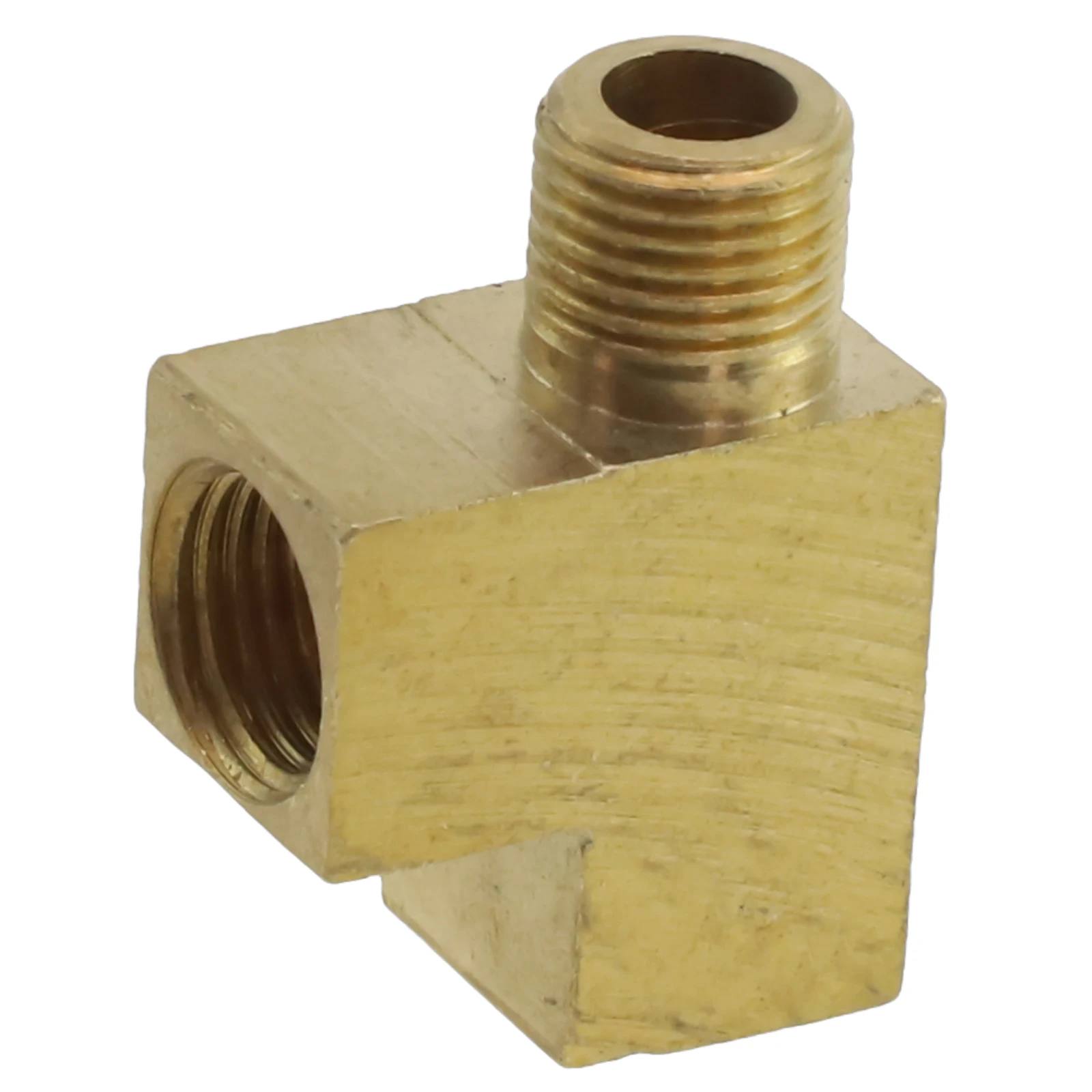 Messing-T-Verteiler M10 x 1 Winkeladapter für Öldrucksensor-Anschluss 3-Wege-Block-Splitter Pip T-Verteiler-Winkeladapter