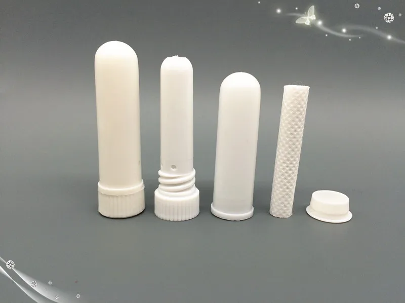 10-300 sets aromatherapie blanco neusinhalatorbuizen met katoenen wieken BPA-vrije plastic inhalatorstokken verpakking voor etherische olie