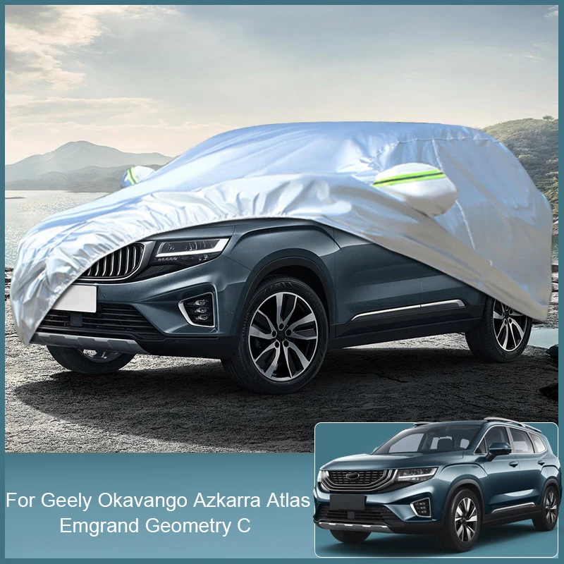 Car Cover For Geely Atlas Emgrand EC7 X7 Sport Azkarra Atlas Pro Okavango Geometry COutdoor Protection Full Car Cover Snow Cover