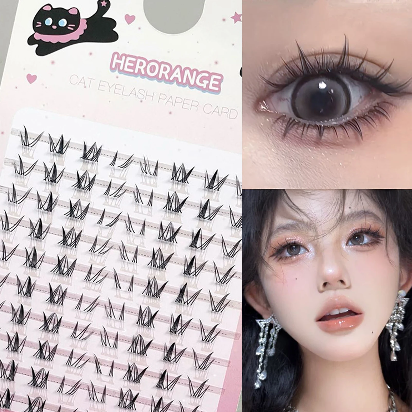 Foxes Style Natural Lower False Eyelashes Individual Wispy Lower Eyelash Extension Enlarge Your Eyes Girl Group Style 3/6/10rows