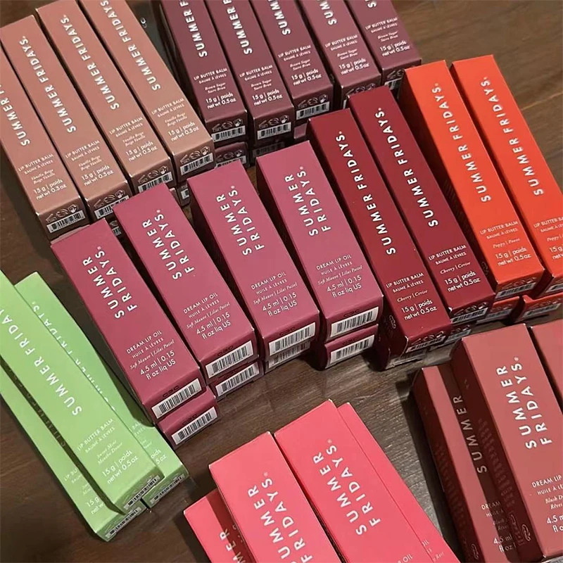 2 ชิ้นซัมเมอร์ฟรายเดย์วานิลลาบีจลิปบาล์ม,ชุดลิปสติกโปร่งใสให้ความชุ่มชื้น,หลอดนุ่มและนุ่ม,ลิปไชน์,แต่งหน้าริมฝีปาก