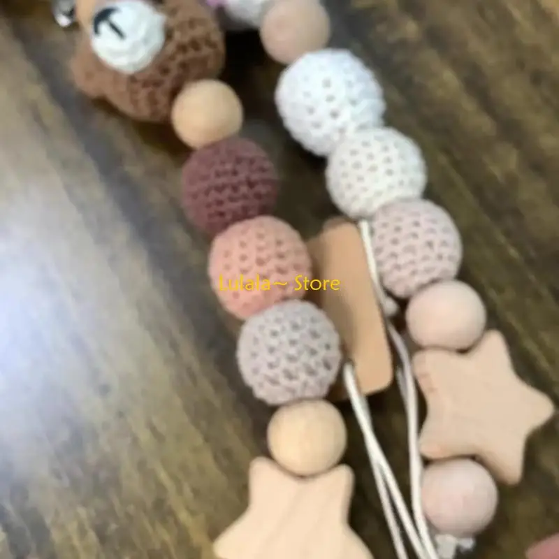 Y4QA Pacifier Clip Chain for Baby Safe Infant Soothing Toy Lanyard Rope Prevent Loss