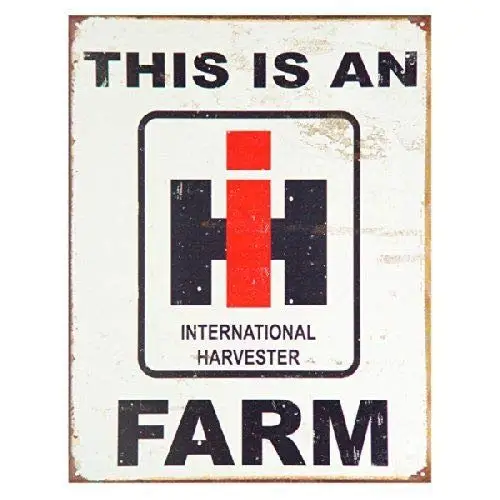 International Harvester Farm Farmall Tractor Barn Retro Vintage Metal Tin Sign 8x12inch