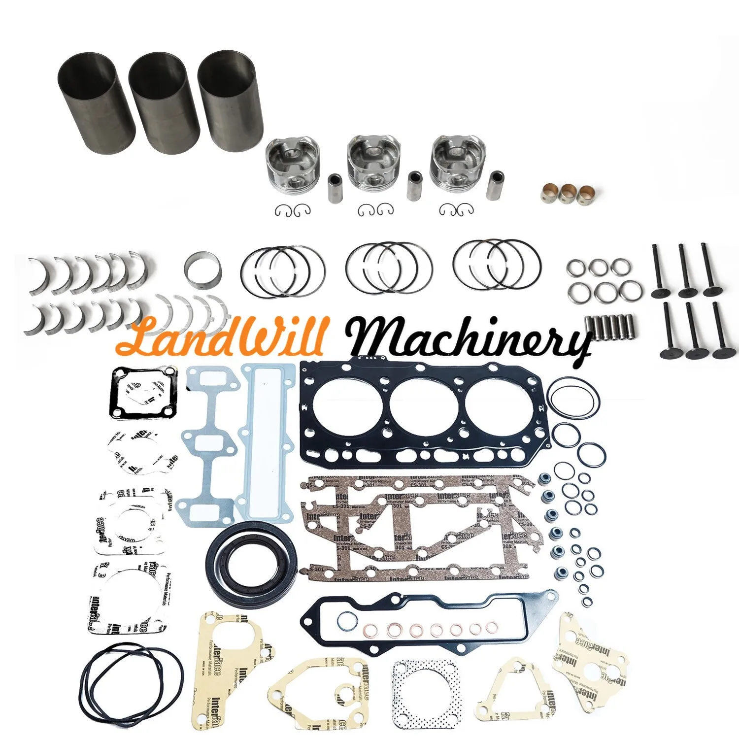 3TNE84 Engine Overhaul Rebuild Kit Fits For Kobelco Excavator SK030 SK035