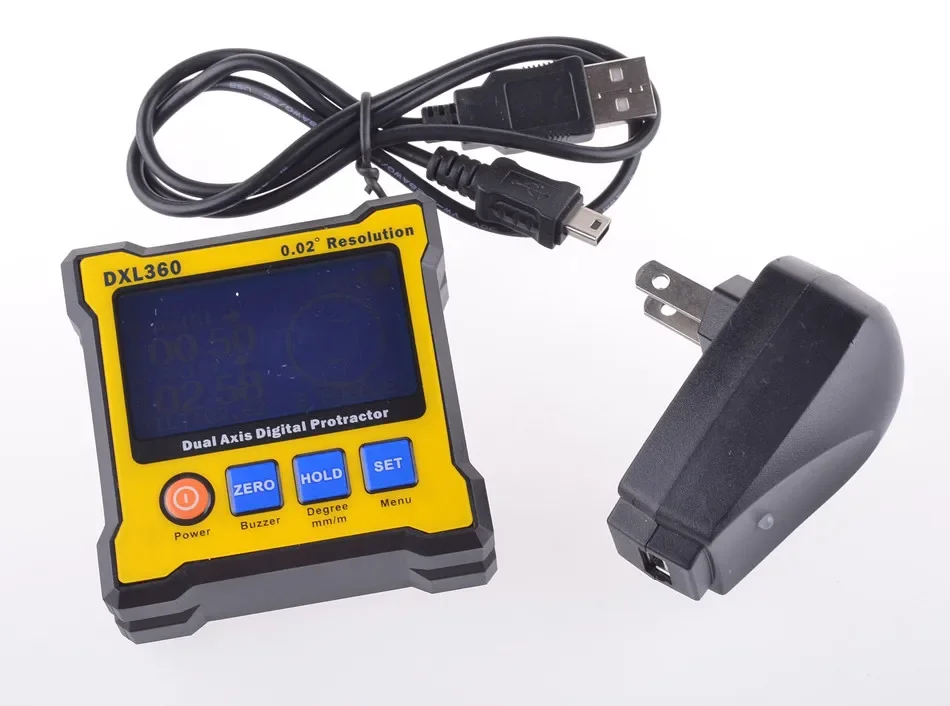 Electronic level with magnetic angle gauge, angle measuring box, high-precision dual axis digital inclinometer DXL360S