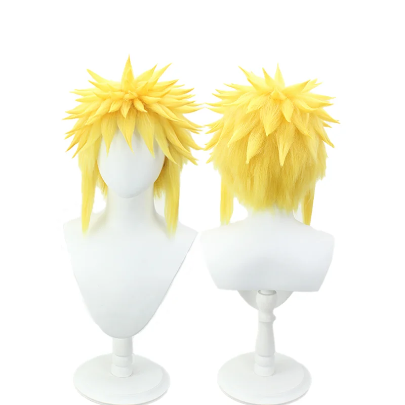 

Women's Wig Short Black Yellow Curly Wig Ladies Curly Hair Wigs+Wig Cap