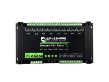 Dijital Giriş ve RS485 Arayüzlü Endüstriyel Modbus RTU 8 Kanallı Röle Modülü (D), Çoklu İzolasyon Koruma Devreleri, 7~36V