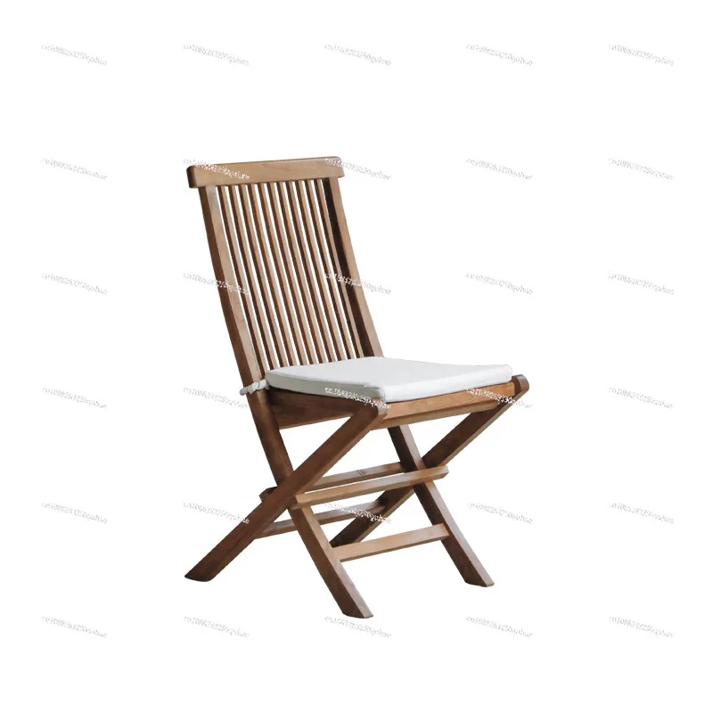 

3 Piece Patio Folding Furniture Bistro Set with 2 Cushions for Pool Beach Backyard Balcony Porch Deck Garden, Acacia Wood