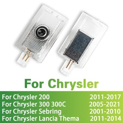 LED車のドアウェルカムライト,プラクライスラー200, 300,300c,Sebring,lancia,菊,2001-2019, 2020, 2021,アクセサリー,2個用ランプ