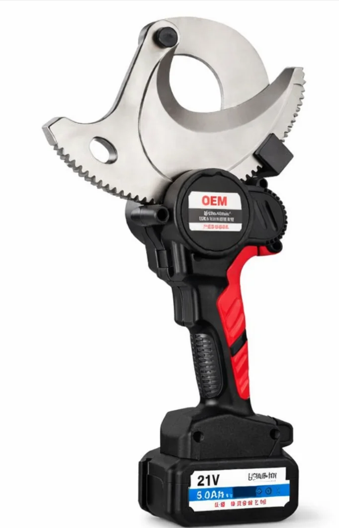EMS-50 Lithium-Ion Ratchet Cable Cutter | for 1240mm² & 400mm² Solid Wire Pliers Gear Type Wire Scissors for Co/AL Cable